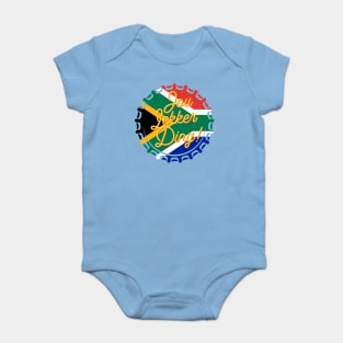 Jou Lekker Ding T-Shirt | Funny Bottle Cap South African Flag | Afrikaans Phrase | Ons Gaan Nou Braai Baby Bodysuit